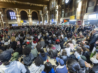 Hundreds of protesters flocked Amsterdam Centraal, the main central railway station and held a sit-in Pro-Palestine protest. A rally to mark...