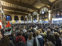 Hundreds of protesters flocked Amsterdam Centraal, the main central railway station and held a sit-in Pro-Palestine protest. A rally to mark...