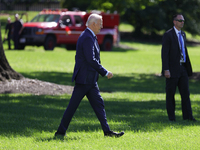 U.S. President Joe Biden departs the White House to board Marine One en route to Milwaukee, Wisconsin and Philadelphia, Pennsylvania on Octo...