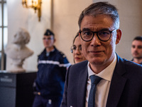 Socialist Party General Secretary Olivier Faure at the Assemblee Nationale on the day of the motion of no-confidence against Premier Michel...