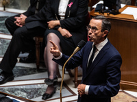 Interior Minister Bruno Retailleau is at the Assemblee Nationale, the French Parliament, on the day of Premier Michel Barnier's motion of no...