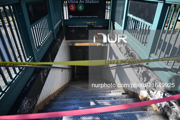 A subway conductor is stabbed several times at Utica Avenue subway station in the Crown Heights section of Brooklyn, New York, United States...