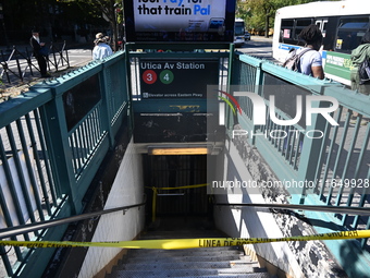 A subway conductor is stabbed several times at Utica Avenue subway station in the Crown Heights section of Brooklyn, New York, United States...