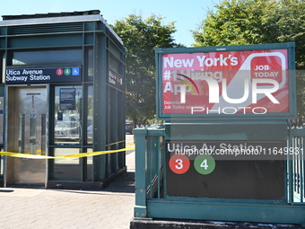 A subway conductor is stabbed several times at Utica Avenue subway station in the Crown Heights section of Brooklyn, New York, United States...