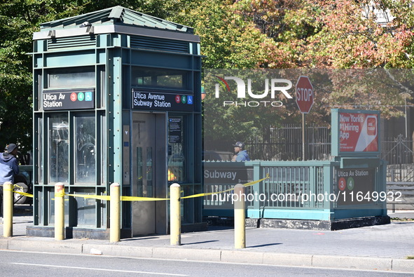 A subway conductor is stabbed several times at Utica Avenue subway station in the Crown Heights section of Brooklyn, New York, United States...