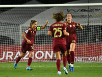 Manuela Giugliano of A.S. Roma Femminile celebrates after scoring the goal of 1-0 during Group A - Day 1 - UEFA Women's Champions League 202...