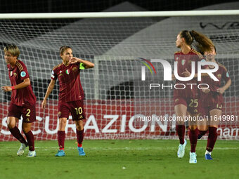 Manuela Giugliano of A.S. Roma Femminile celebrates after scoring the goal of 1-0 during Group A - Day 1 - UEFA Women's Champions League 202...