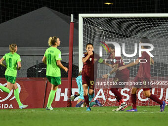 Manuela Giugliano of A.S. Roma Femminile celebrates after scoring the goal of 1-0 during Group A - Day 1 - UEFA Women's Champions League 202...