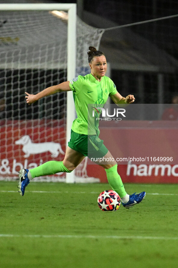 Marina Hegering of VfL Wolfsburg is in action during Group A - Day 1 of the UEFA Women's Champions League 2023/24 between A.S. Roma and VfL...