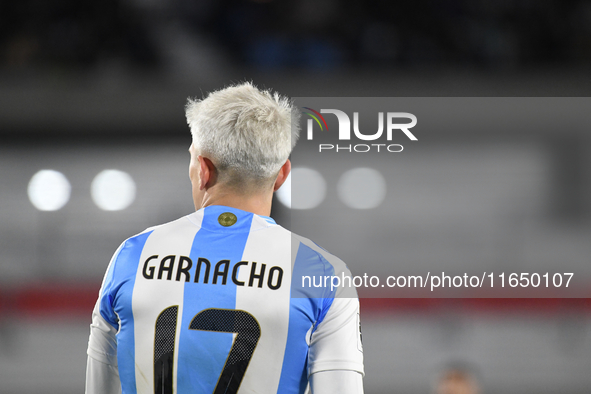 Alejandro Garnacho of Argentina participates in a match between Argentina and Chile at Estadio Mas Monumental Antonio Vespucio Liberti in Bu...