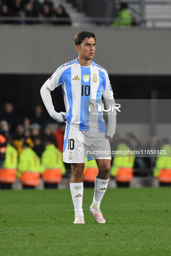 Paulo Dybala of Argentina participates in a match between Argentina and Chile at Estadio Mas Monumental Antonio Vespucio Liberti in Buenos A...