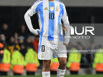 Paulo Dybala of Argentina participates in a match between Argentina and Chile at Estadio Mas Monumental Antonio Vespucio Liberti in Buenos A...