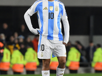 Paulo Dybala of Argentina participates in a match between Argentina and Chile at Estadio Mas Monumental Antonio Vespucio Liberti in Buenos A...