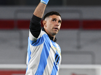 Emiliano Martinez of Argentina stands before a match between Argentina and Chile at Estadio Mas Monumental Antonio Vespucio Liberti in Bueno...