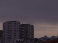 Cloudy skies are seen over buildings in Lisbon, Portugal, on October 8, 2024. Lisbon experiences mostly cloudy skies with temperatures rangi...