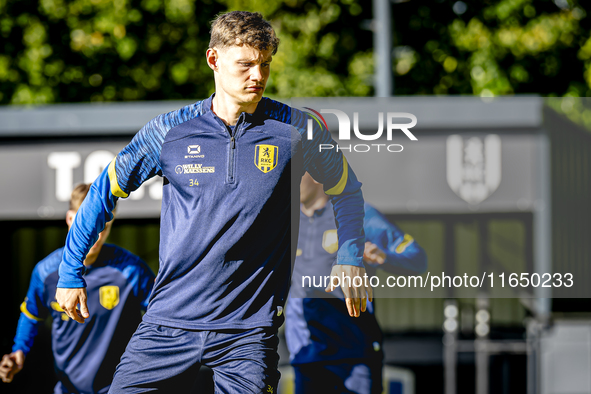 RKC player Luuk Wouters trains at the Mandemakers Stadium for the Dutch Eredivisie season 2024-2025 in Waalwijk, Netherlands, on October 8,...