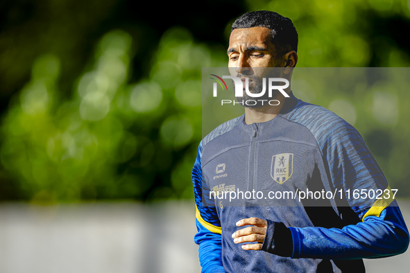 RKC player Yassin Oukili trains at the Mandemakers Stadium for the Dutch Eredivisie season 2024-2025 in Waalwijk, Netherlands, on October 8,...