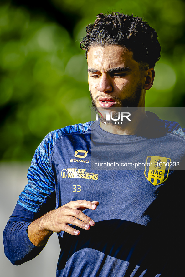 RKC player Faissal Al Mazyani trains at the Mandemakers Stadium for the Dutch Eredivisie season 2024-2025 in Waalwijk, Netherlands, on Octob...