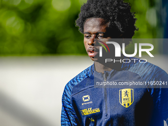 RKC player Chris Lokesa trains at the Mandemakers Stadium for the Dutch Eredivisie season 2024-2025 in Waalwijk, Netherlands, on October 8,...