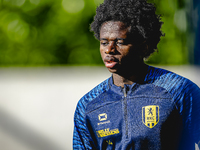 RKC player Chris Lokesa trains at the Mandemakers Stadium for the Dutch Eredivisie season 2024-2025 in Waalwijk, Netherlands, on October 8,...