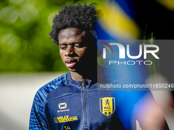 RKC player Chris Lokesa trains at the Mandemakers Stadium for the Dutch Eredivisie season 2024-2025 in Waalwijk, Netherlands, on October 8,...