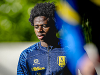 RKC player Chris Lokesa trains at the Mandemakers Stadium for the Dutch Eredivisie season 2024-2025 in Waalwijk, Netherlands, on October 8,...