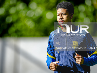 RKC player Richonell Margaret trains at the Mandemakers Stadium for the Dutch Eredivisie season 2024-2025 in Waalwijk, Netherlands, on Octob...