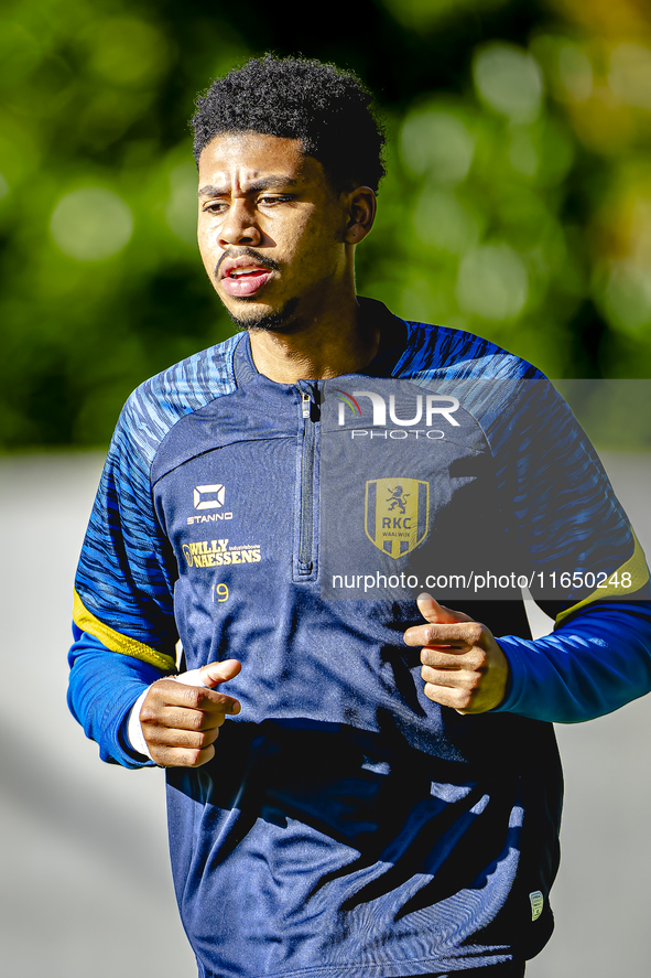 RKC player Richonell Margaret trains at the Mandemakers Stadium for the Dutch Eredivisie season 2024-2025 in Waalwijk, Netherlands, on Octob...