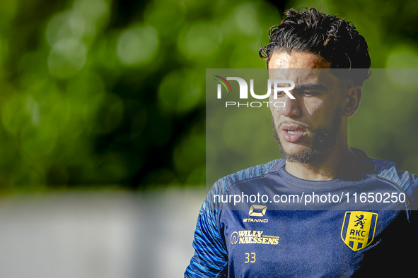 RKC player Faissal Al Mazyani trains at the Mandemakers Stadium for the Dutch Eredivisie season 2024-2025 in Waalwijk, Netherlands, on Octob...