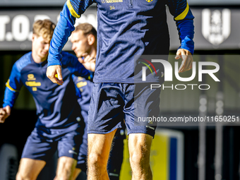 RKC player Luuk Wouters trains at the Mandemakers Stadium for the Dutch Eredivisie season 2024-2025 in Waalwijk, Netherlands, on October 8,...