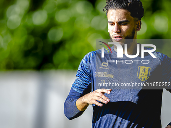 RKC player Faissal Al Mazyani trains at the Mandemakers Stadium for the Dutch Eredivisie season 2024-2025 in Waalwijk, Netherlands, on Octob...