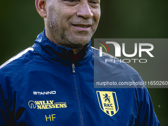 RKC trainer Henk Fraser conducts the training for RKC Waalwijk at the Mandemakers Stadium for the Dutch Eredivisie season 2024-2025 in Waalw...