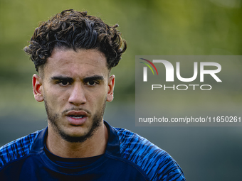 RKC player Faissal Al Mazyani trains at the Mandemakers Stadium for the Dutch Eredivisie season 2024-2025 in Waalwijk, Netherlands, on Octob...