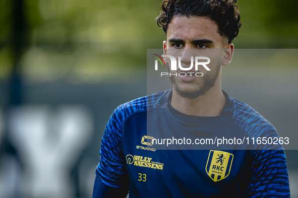 RKC player Faissal Al Mazyani trains at the Mandemakers Stadium for the Dutch Eredivisie season 2024-2025 in Waalwijk, Netherlands, on Octob...