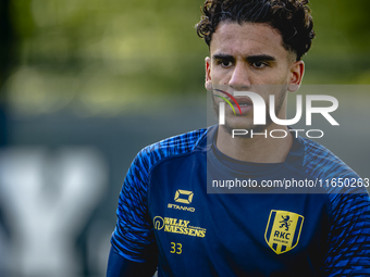 RKC player Faissal Al Mazyani trains at the Mandemakers Stadium for the Dutch Eredivisie season 2024-2025 in Waalwijk, Netherlands, on Octob...