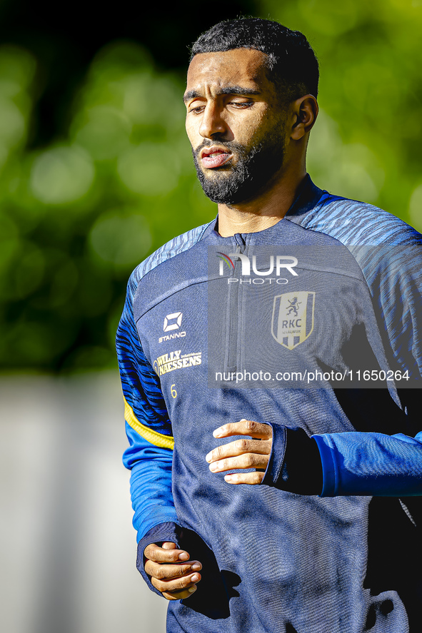 RKC player Yassin Oukili trains at the Mandemakers Stadium for the Dutch Eredivisie season 2024-2025 in Waalwijk, Netherlands, on October 8,...