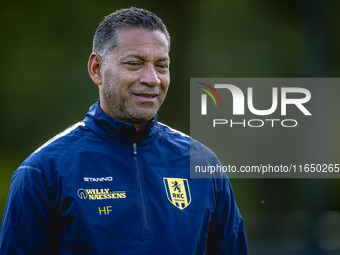 RKC trainer Henk Fraser conducts the training for RKC Waalwijk at the Mandemakers Stadium for the Dutch Eredivisie season 2024-2025 in Waalw...