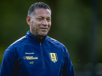 RKC trainer Henk Fraser conducts the training for RKC Waalwijk at the Mandemakers Stadium for the Dutch Eredivisie season 2024-2025 in Waalw...