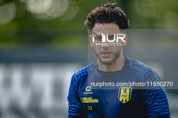 RKC player Faissal Al Mazyani trains at the Mandemakers Stadium for the Dutch Eredivisie season 2024-2025 in Waalwijk, Netherlands, on Octob...