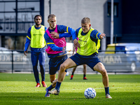 RKC player Sylvester van der Water and RKC player Dario van de Buijs train at the Mandemakers Stadium for the Dutch Eredivisie season 2024-2...