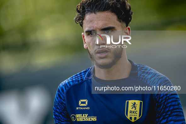 RKC player Faissal Al Mazyani trains at the Mandemakers Stadium for the Dutch Eredivisie season 2024-2025 in Waalwijk, Netherlands, on Octob...