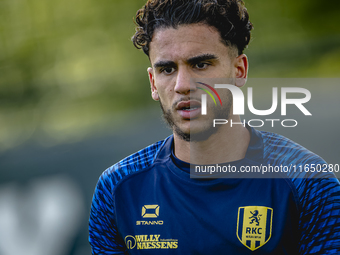 RKC player Faissal Al Mazyani trains at the Mandemakers Stadium for the Dutch Eredivisie season 2024-2025 in Waalwijk, Netherlands, on Octob...