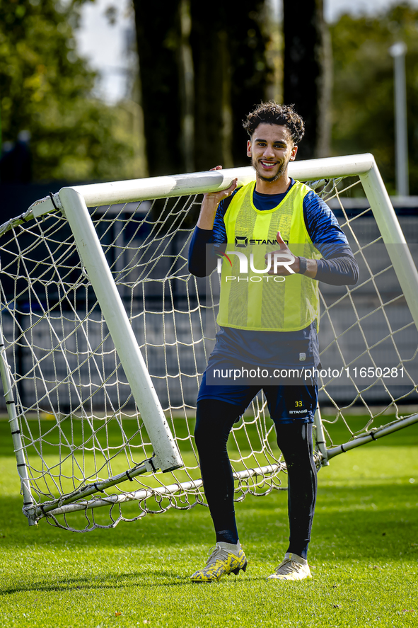 RKC player Faissal Al Mazyani trains at the Mandemakers Stadium for the Dutch Eredivisie season 2024-2025 in Waalwijk, Netherlands, on Octob...