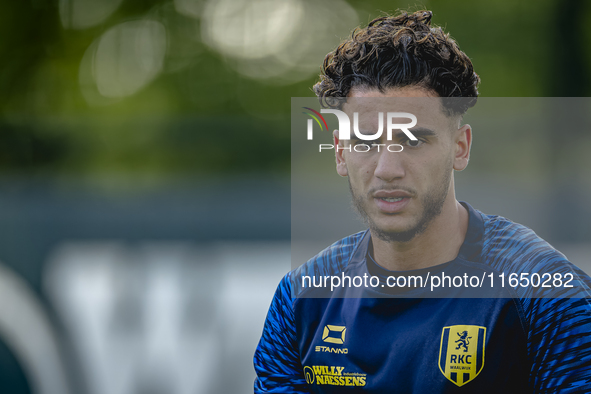 RKC player Faissal Al Mazyani trains at the Mandemakers Stadium for the Dutch Eredivisie season 2024-2025 in Waalwijk, Netherlands, on Octob...