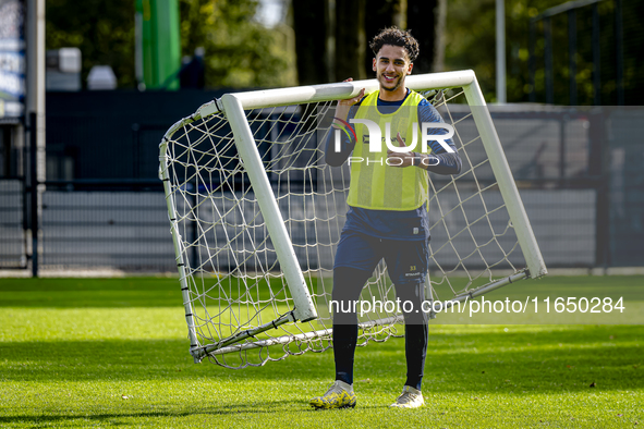 RKC player Faissal Al Mazyani trains at the Mandemakers Stadium for the Dutch Eredivisie season 2024-2025 in Waalwijk, Netherlands, on Octob...