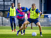 RKC player Sylvester van der Water and RKC player Dario van de Buijs train at the Mandemakers Stadium for the Dutch Eredivisie season 2024-2...