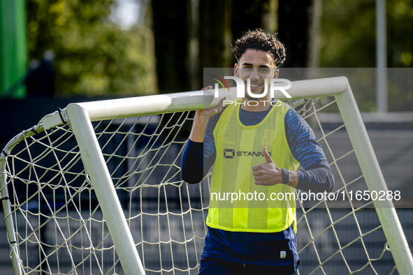 RKC player Faissal Al Mazyani trains at the Mandemakers Stadium for the Dutch Eredivisie season 2024-2025 in Waalwijk, Netherlands, on Octob...