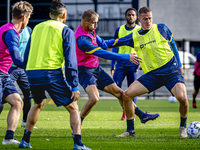 RKC player Sylvester van der Water and RKC player Dario van de Buijs train at the Mandemakers Stadium for the Dutch Eredivisie season 2024-2...