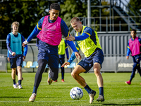 RKC player Richonell Margaret and RKC player Dario van de Buijs train at the Mandemakers Stadium for the Dutch Eredivisie season 2024-2025 i...