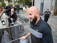 Mohamed Bahi departs court after being arraigned on criminal charges in connection to the federal probe on Eric Adams in Manhattan, New York...